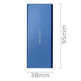 QOLTEC OBUDOWA NA DYSK M.2 SSD | SATA | NGFF | USB 3.0 | SUPER SPEED 5GB/S | 2TB | NIEBIESKI Qoltec