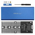 QOLTEC OBUDOWA NA DYSK M.2 SSD | SATA | NGFF | USB 3.0 | SUPER SPEED 5GB/S | 2TB | NIEBIESKI Qoltec