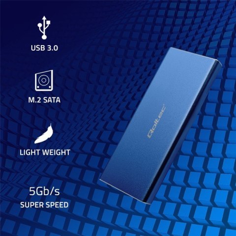 QOLTEC OBUDOWA NA DYSK M.2 SSD | SATA | NGFF | USB 3.0 | SUPER SPEED 5GB/S | 2TB | NIEBIESKI Qoltec QOLTEC OBUDOWA NA DYSK M.2 SSD | SATA | NGFF | USB 3.0 | SUPER SPEED 5GB/S | 2TB | NIEBIESKI Qoltec