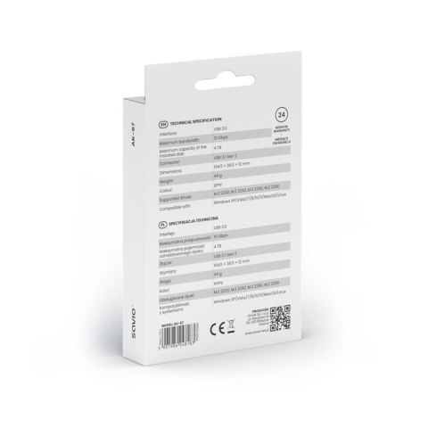 SAVIO OBUDOWA NA DYSK ZEWN. M.2 SSD NVME, USB, AK-67 SAVIO SAVIO OBUDOWA NA DYSK ZEWN. M.2 SSD NVME, USB, AK-67 SAVIO