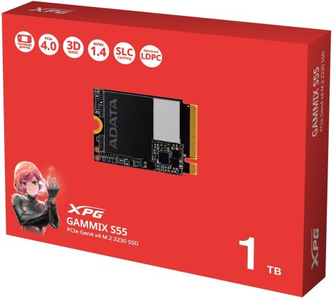 ADATA SSD GAMMIX S55 1TB Gen 4x4 2230 ADATA ADATA SSD GAMMIX S55 1TB Gen 4x4 2230 ADATA