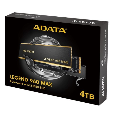 Dysk SSD ADATA Legend 960 MAX 4TB M.2 2280 PCI-E x4 Gen4 NVMe ADATA Dysk SSD ADATA Legend 960 MAX 4TB M.2 2280 PCI-E x4 Gen4 NVMe ADATA