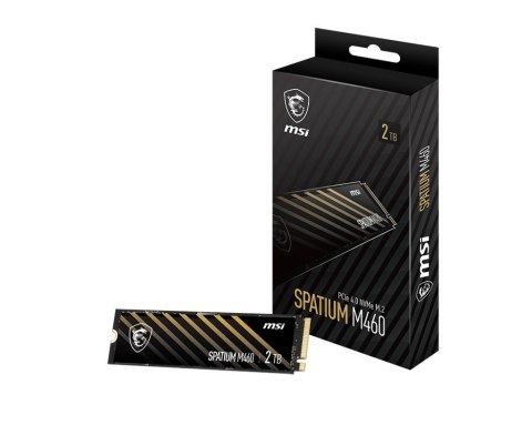 Dysk SSD MSI SPATIUM M460 1TB PCIe Gen4x4 NVMe M.2 2280 3D NAND MSI Dysk SSD MSI SPATIUM M460 1TB PCIe Gen4x4 NVMe M.2 2280 3D NAND MSI
