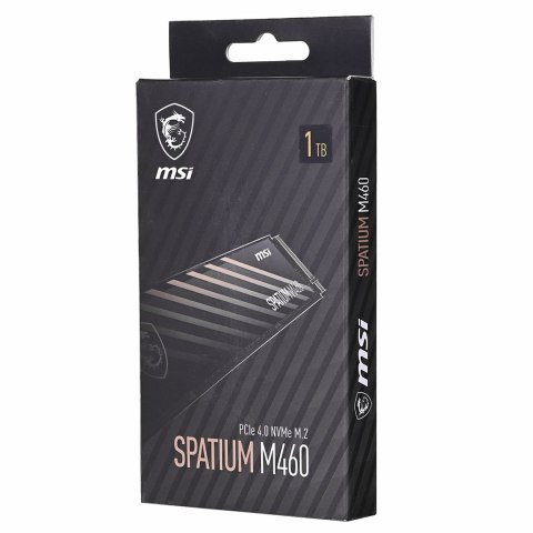 Dysk SSD MSI SPATIUM M460 1TB PCIe Gen4x4 NVMe M.2 2280 3D NAND MSI Dysk SSD MSI SPATIUM M460 1TB PCIe Gen4x4 NVMe M.2 2280 3D NAND MSI