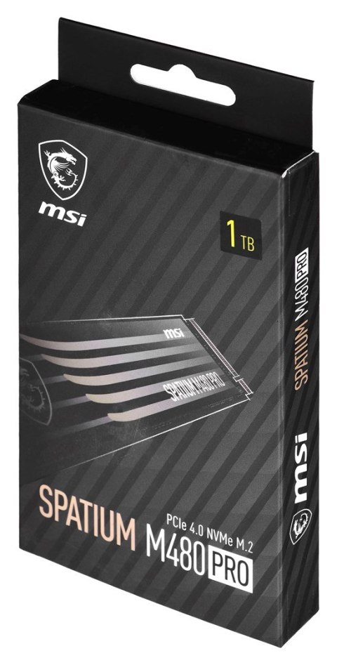 Dysk SSD MSI SPATIUM M480 Pro 1TB PCIe 4.0 NVMe M.2 2280 MSI Dysk SSD MSI SPATIUM M480 Pro 1TB PCIe 4.0 NVMe M.2 2280 MSI