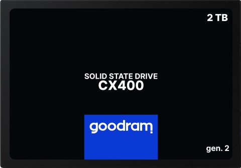 SSD GOODRAM CX400 Gen. 2 2TB SATA III 2,5 RETAIL GoodRam SSD GOODRAM CX400 Gen. 2 2TB SATA III 2,5 RETAIL GoodRam
