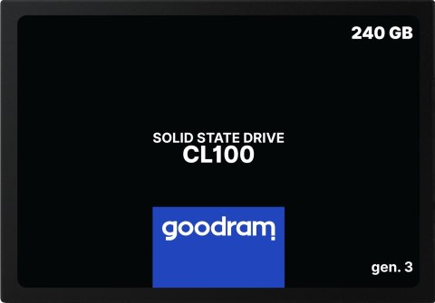 SSD GOODRAM CL100 Gen. 3 240GB SATA III 2,5 RETAIL GoodRam SSD GOODRAM CL100 Gen. 3 240GB SATA III 2,5 RETAIL GoodRam