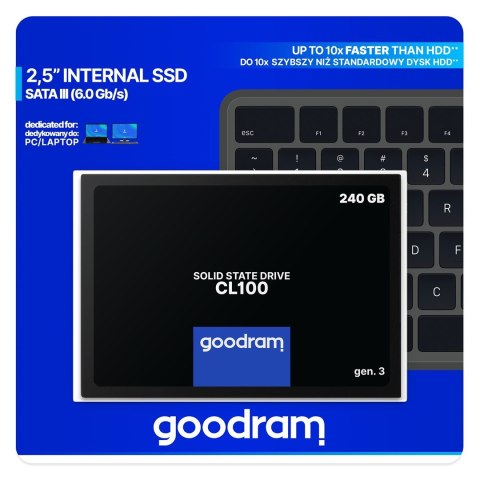 SSD GOODRAM CL100 Gen. 3 240GB SATA III 2,5 RETAIL GoodRam SSD GOODRAM CL100 Gen. 3 240GB SATA III 2,5 RETAIL GoodRam