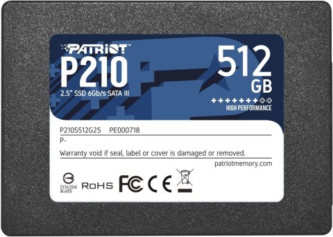 SSD Patriot P210 512GB SATA3 2.5 Patriot Memory SSD Patriot P210 512GB SATA3 2.5 Patriot Memory