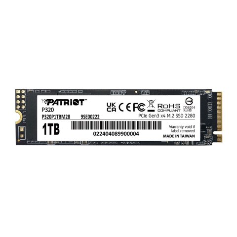 SSD Patriot Viper P320 M.2 PCI-Ex4 NVMe 1TB 3GB/s Patriot Memory SSD Patriot Viper P320 M.2 PCI-Ex4 NVMe 1TB 3GB/s Patriot Memory