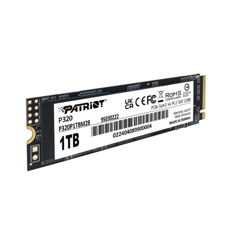 SSD Patriot Viper P320 M.2 PCI-Ex4 NVMe 1TB 3GB/s Patriot Memory SSD Patriot Viper P320 M.2 PCI-Ex4 NVMe 1TB 3GB/s Patriot Memory