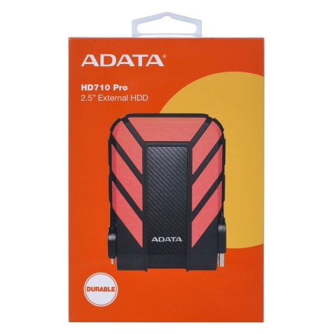 Dysk zewnętrzny HDD ADATA HD710 PRO (1TB; 2.5"; USB 3.2; czerwony) ADATA Dysk zewnętrzny HDD ADATA HD710 PRO (1TB; 2.5"; USB 3.2; czerwony) ADATA