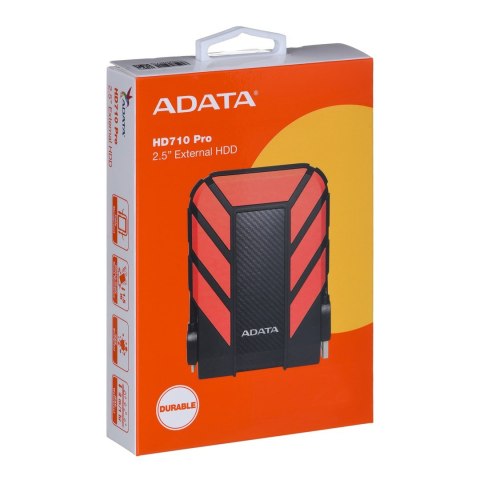 Dysk zewnętrzny HDD ADATA HD710 PRO (2TB; 2.5"; USB 3.2; czerwony) ADATA Dysk zewnętrzny HDD ADATA HD710 PRO (2TB; 2.5"; USB 3.2; czerwony) ADATA