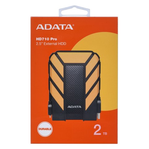 Dysk zewnętrzny HDD ADATA HD710 PRO (2TB; 2.5"; USB 3.2; żółty) ADATA Dysk zewnętrzny HDD ADATA HD710 PRO (2TB; 2.5"; USB 3.2; żółty) ADATA