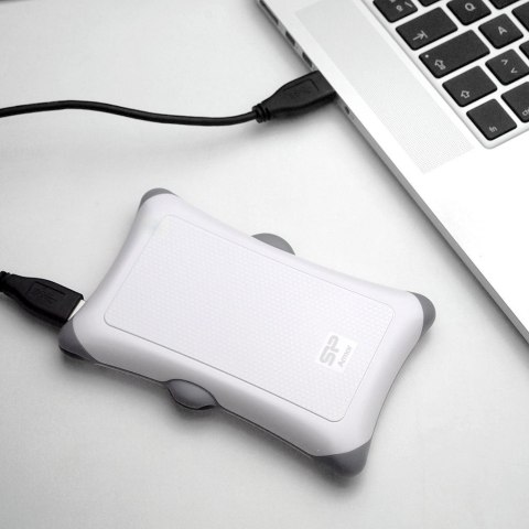 Dysk zewnętrzny HDD Silicon Power Armor A30 (1TB; 2.5"; USB 3.2; 5400 obr/min; White; SP010TBPHDA30S3W) Silicon Power Dysk zewnętrzny HDD Silicon Power Armor A30 (1TB; 2.5"; USB 3.2; 5400 obr/min; White; SP010TBPHDA30S3W) Silicon Power