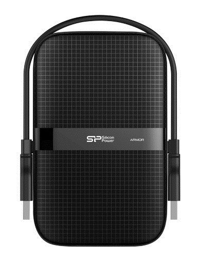 Dysk zewnętrzny HDD Silicon Power Armor A60 (2TB; 2.5"; USB 3.2; 5400 obr/min; Black; SP020TBPHDA60S3A) Silicon Power Dysk zewnętrzny HDD Silicon Power Armor A60 (2TB; 2.5"; USB 3.2; 5400 obr/min; Black; SP020TBPHDA60S3A) Silicon Power