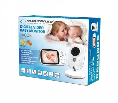ESPERANZA NIANIA ELEKTRONICZNA Z WYŚWIETLACZEM LCD 3.2" JACOB EHM002 Esperanza ESPERANZA NIANIA ELEKTRONICZNA Z WYŚWIETLACZEM LCD 3.2" JACOB EHM002 Esperanza