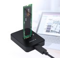 GEMBIRD STACJA DOKUJĄCA DO DYSKÓW M.2 SATA I NVME SSD CZARNA GEMBIRD