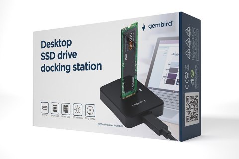 GEMBIRD STACJA DOKUJĄCA DO DYSKÓW M.2 SATA I NVME SSD CZARNA GEMBIRD GEMBIRD STACJA DOKUJĄCA DO DYSKÓW M.2 SATA I NVME SSD CZARNA GEMBIRD