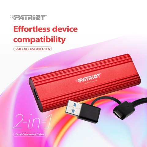 Patriot Transporter LT 2TB USB3.2 Type-C SSD 1000 MB/s Aluminium Patriot Memory Patriot Transporter LT 2TB USB3.2 Type-C SSD 1000 MB/s Aluminium Patriot Memory