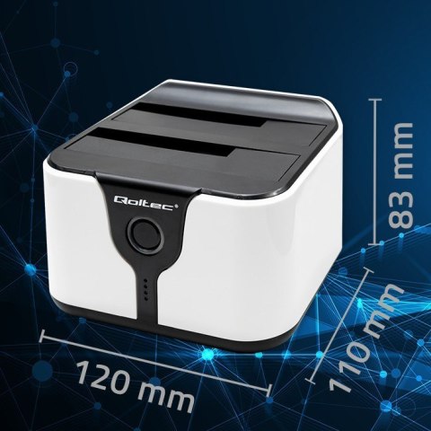 QOLTEC STACJA DOKUJĄCA DO DYSKÓW HDD SSD 2.5" 3.5" | SATA III | USB 3.0 | SUPER SPEED 5GB/S | Z FUNKCJĄ KLONOWANIA OFFLINE Qoltec QOLTEC STACJA DOKUJĄCA DO DYSKÓW HDD SSD 2.5" 3.5" | SATA III | USB 3.0 | SUPER SPEED 5GB/S | Z FUNKCJĄ KLONOWANIA OFFLINE Qoltec