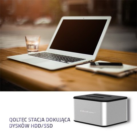 QOLTEC STACJA DOKUJĄCA DYSKÓW 2XHDD/SSD 2.5"/3.5" SATA | USB 3.0 | KLONOWANIE Qoltec QOLTEC STACJA DOKUJĄCA DYSKÓW 2XHDD/SSD 2.5"/3.5" SATA | USB 3.0 | KLONOWANIE Qoltec