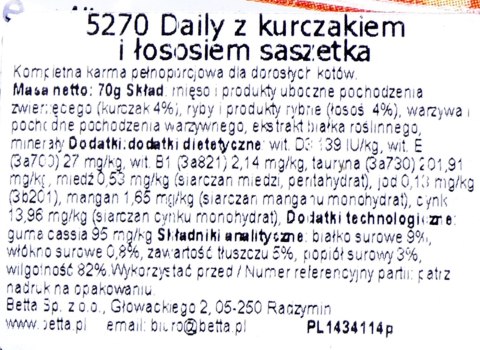 ALMO NATURE Daily Menu Kurczak z łososiem - saszetka 70 g Almo nature ALMO NATURE Daily Menu Kurczak z łososiem - saszetka 70 g Almo nature