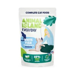 ANIMAL ISLAND Indyk / Biała ryba w filecie MIX - Karma mokra dla kotów - 40x85g ANIMAL ISLAND