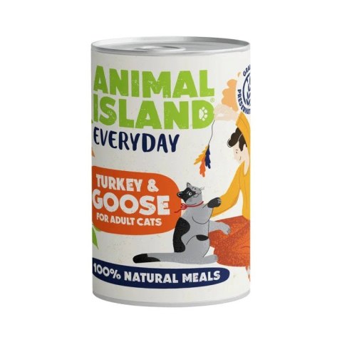 ANIMAL ISLAND Indyk i gęś - Karma mokra dla kotów - 400g ANIMAL ISLAND