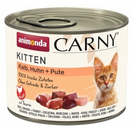 ANIMONDA Carny Kitten Cielęcina Kurczak Indyk - mokra karma dla kota - 200g Animonda