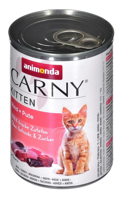 ANIMONDA Carny Kitten Wołowina Indyk - mokra karma dla kota - 400g Animonda ANIMONDA Carny Kitten Wołowina Indyk - mokra karma dla kota - 400g Animonda