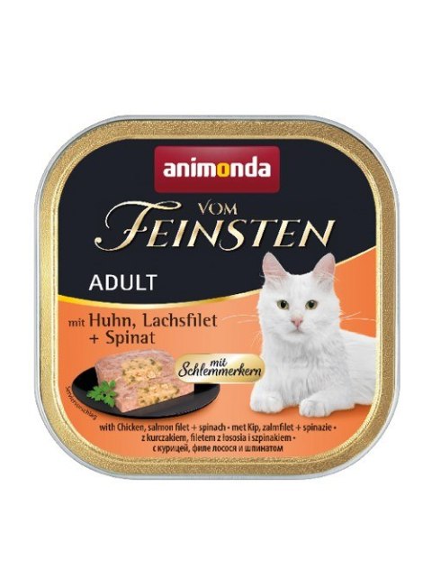 ANIMONDA Vom Feinsten Classic Cat smak: kurczak, łosoś + szpinak 100g Animonda ANIMONDA Vom Feinsten Classic Cat smak: kurczak, łosoś + szpinak 100g Animonda