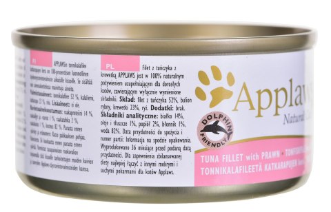 APPLAWS CAT Filet z tuńczyka i krewetki - mokra karma dla kota - 70g Applaws APPLAWS CAT Filet z tuńczyka i krewetki - mokra karma dla kota - 70g Applaws