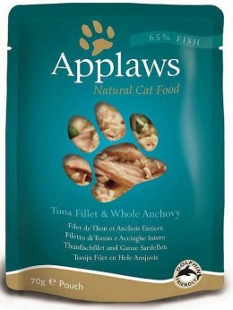APPLAWS CAT Tuńczyk Anchois, wodorosty w rosole 70g Applaws