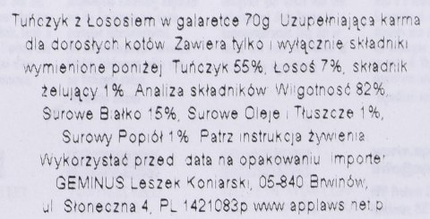 APPLAWS CAT Tuńczyk z Łososiem w galaretce - karma dla kota w saszetce - 70g Applaws APPLAWS CAT Tuńczyk z Łososiem w galaretce - karma dla kota w saszetce - 70g Applaws