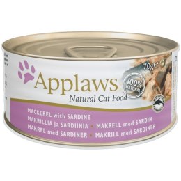 APPLAWS Natural Cat Food Makrela z sardynkami - mokra karma dla kota - 70g Applaws