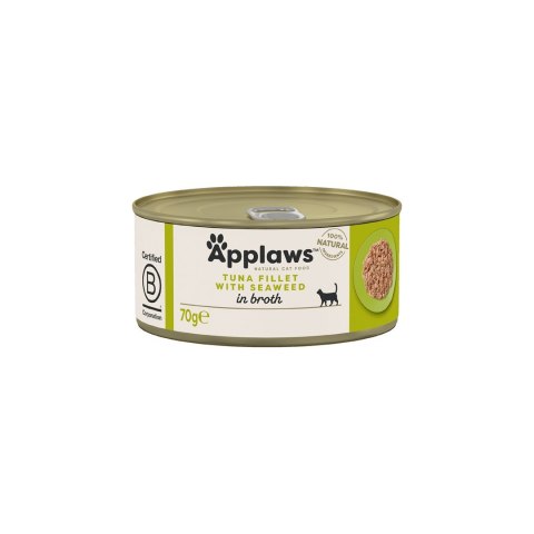 Applaws Cat Tin Tuna Fillet with Seaweed 70g Applaws Applaws Cat Tin Tuna Fillet with Seaweed 70g Applaws