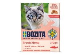 BOZITA Mięsne kawałki z łososiem w sosie 370g BOZITA