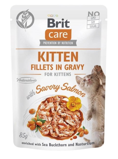 BRIT Care Cat Kitten Savory Salmon Pouch - mokra karma dla kota - 85 g Brit BRIT Care Cat Kitten Savory Salmon Pouch - mokra karma dla kota - 85 g Brit