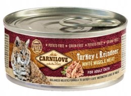 CARNILOVE WMM TURKEY &REINDEE FOR ADULT CATS 100 g CARNILOVE