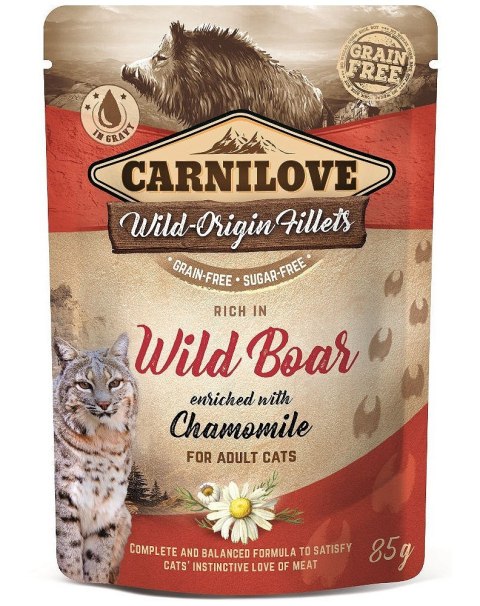 Carnilove Cat Pouch Wild Boar&Chamomile 85g CARNILOVE Carnilove Cat Pouch Wild Boar&Chamomile 85g CARNILOVE