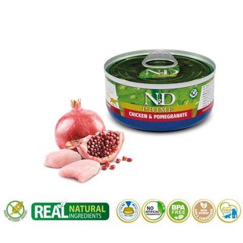 FARMINA N&D Prime Chicken & Pomegranate Adult - mokra karma dla kota - 70 g Farmina FARMINA N&D Prime Chicken & Pomegranate Adult - mokra karma dla kota - 70 g Farmina