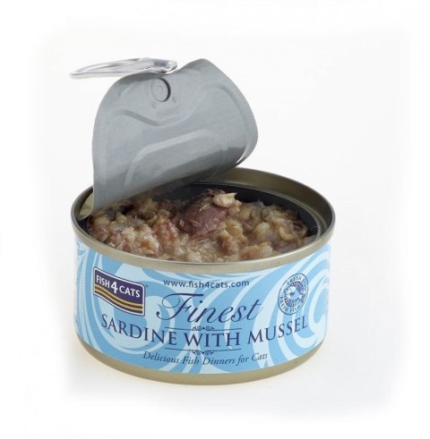 Fish4Cats Finest Sardynka z Omułkiem Zielonym 70g FISH4DOGS Fish4Cats Finest Sardynka z Omułkiem Zielonym 70g FISH4DOGS