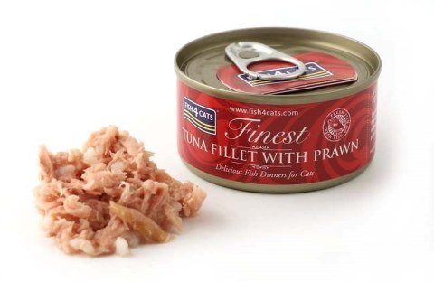 Fish4Cats Finest filet z Tuńczyka z Krewetkami 70g FISH4DOGS Fish4Cats Finest filet z Tuńczyka z Krewetkami 70g FISH4DOGS