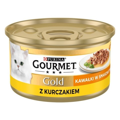 Gourmet Gold Sauce Delights mokra karma dla kota z kurczakiem 85 g PURINA NESTLE Gourmet Gold Sauce Delights mokra karma dla kota z kurczakiem 85 g PURINA NESTLE