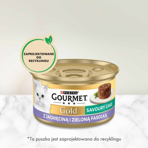 Gourmet Gold Savoury Cake jagnięcina i zielona fasola - mokra karma dla kota - 85 g PURINA NESTLE Gourmet Gold Savoury Cake jagnięcina i zielona fasola - mokra karma dla kota - 85 g PURINA NESTLE