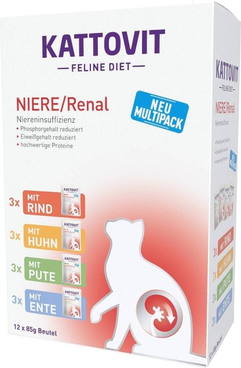 KATTOVIT FELINE Zestaw na nerki 12x 85g dla kota KATTOVIT