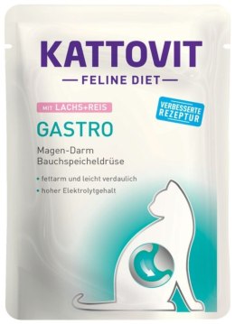 KATTOVIT GASTRO Łosoś z ryżem 85g dla kota KATTOVIT