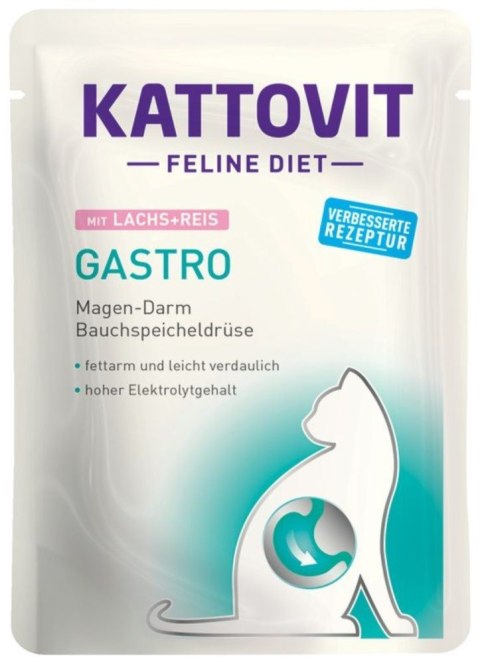 KATTOVIT GASTRO Łosoś z ryżem 85g dla kota KATTOVIT KATTOVIT GASTRO Łosoś z ryżem 85g dla kota KATTOVIT