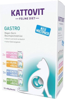 KATTOVIT GASTRO Zestaw na układ pokarmowy 12x85g dla kota KATTOVIT